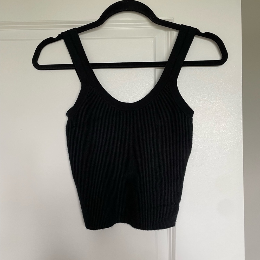 Abercrombie & Fitch Black Fitted Sleeveless Tank Top